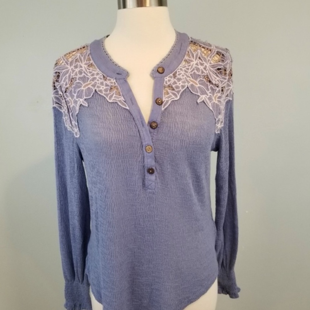 Free People Eazy Breezy embroidered top